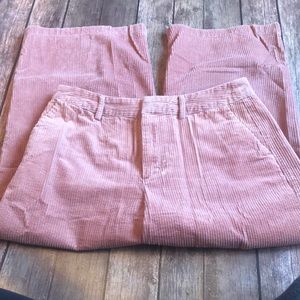 a new day Salmon Corduroy Wide Leg Ankle Pants Sz 10